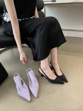 LBSFY  -  Pointed Toe Women Sandals 2024 New Arrivals Party Pumps Thin High Heels Black/Purple Elegant Dress Shoes Woman 2024 Size 35-40